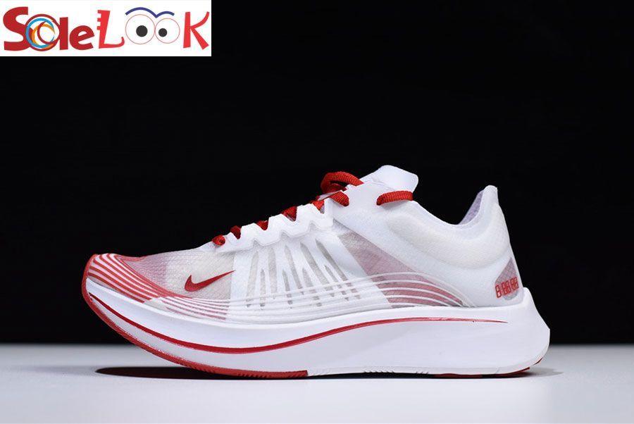 White with Red Sp Logo - Womens Nike Zoom Fly SP White Red For Sale | Sole Look