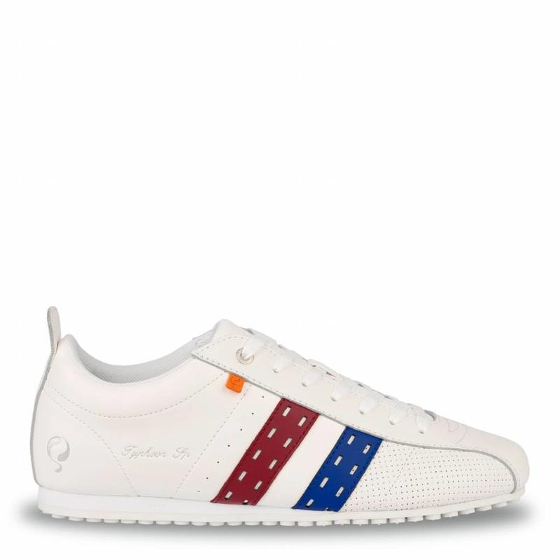 White with Red Sp Logo - Q1905 Men's Sneaker Typhoon SP White / Red-Skydiver - Q1905.com