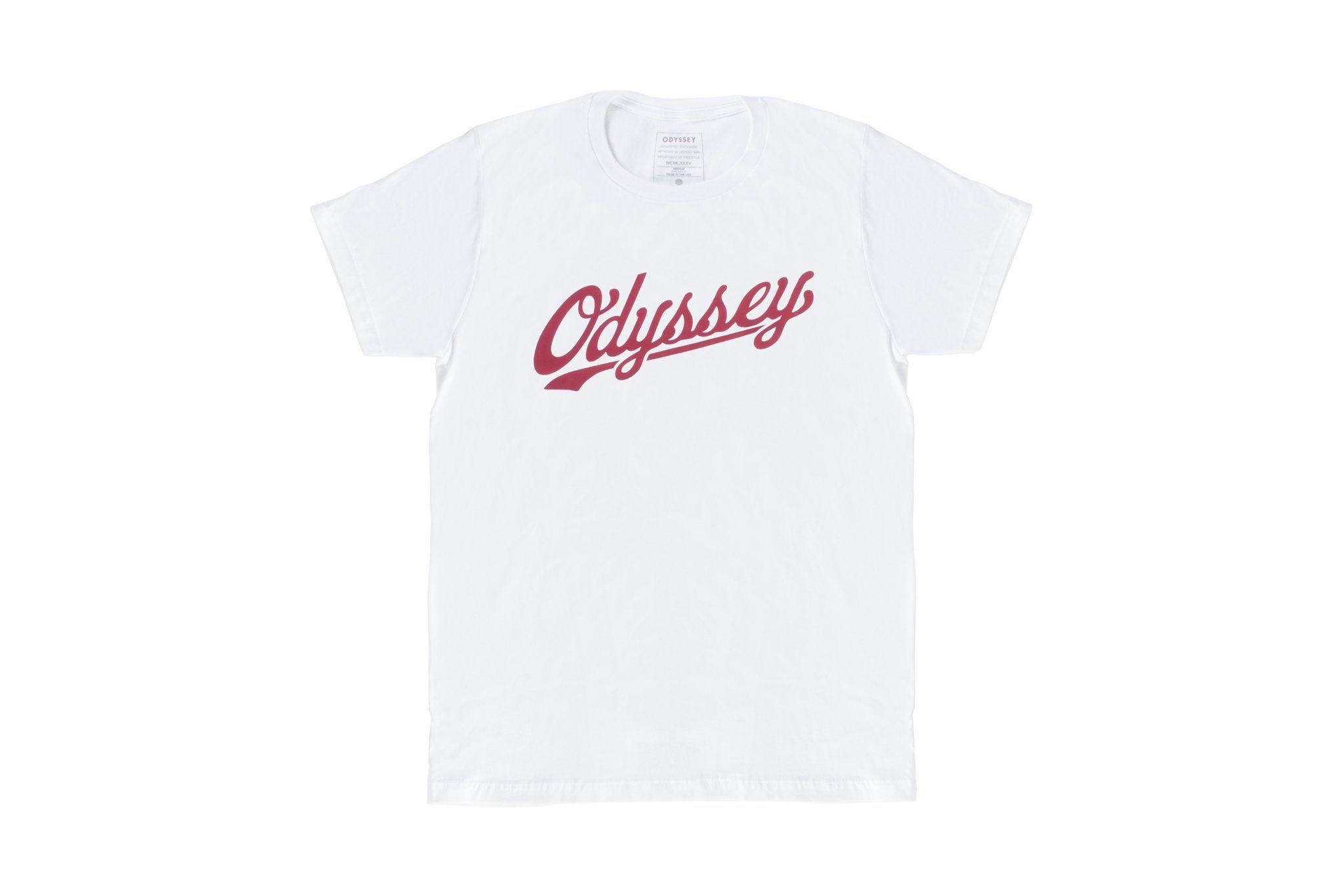 White with Red Sp Logo - Slugger T-Shirt (WhiteCardinal Red) | Odyssey BMX