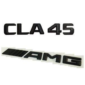 Mercedes AMG 45 Logo - Matte Black Rear Trunk Letters Emblems Emblem Badge for Mercedes ...