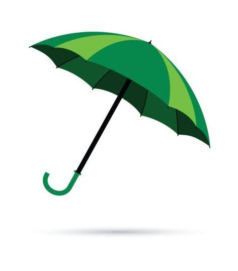 Umbrella Vector Logo - Green umbrella vector illustration free download