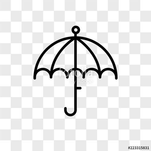 Umbrella Vector Logo - Umbrella vector icon isolated on transparent background, Umbrella