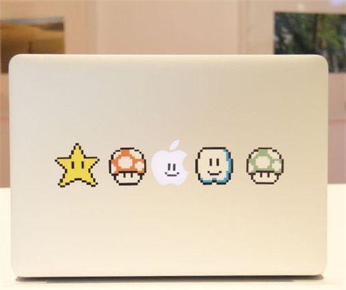Mushroom Cloud Logo - CJ447 Super Mario Star Mushroom Cloud Logo Laptop Skin Case for ...