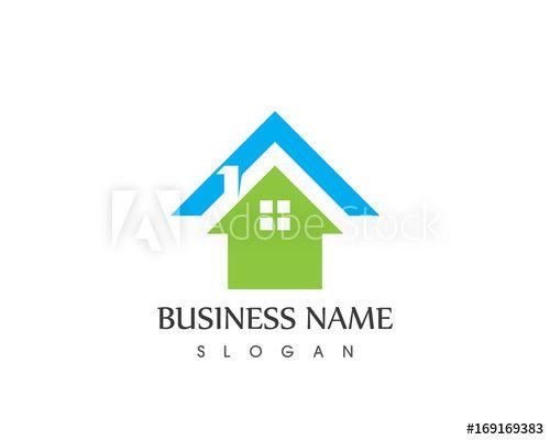 House Mountain Logo - Building Home Nature Mountain Logo this stock vector