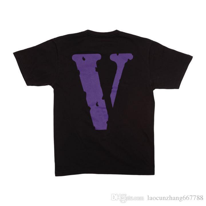 Vlone V Logo - New Style Classic Vlone FRIENDS MIAMI POP Purple LOGO Big V Women ...