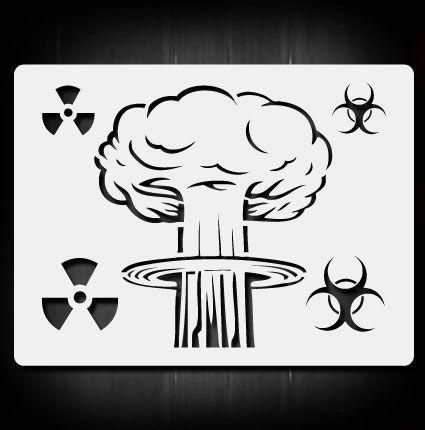 Mushroom Cloud Logo - mushroom cloud stencil. Stencils, Cloud