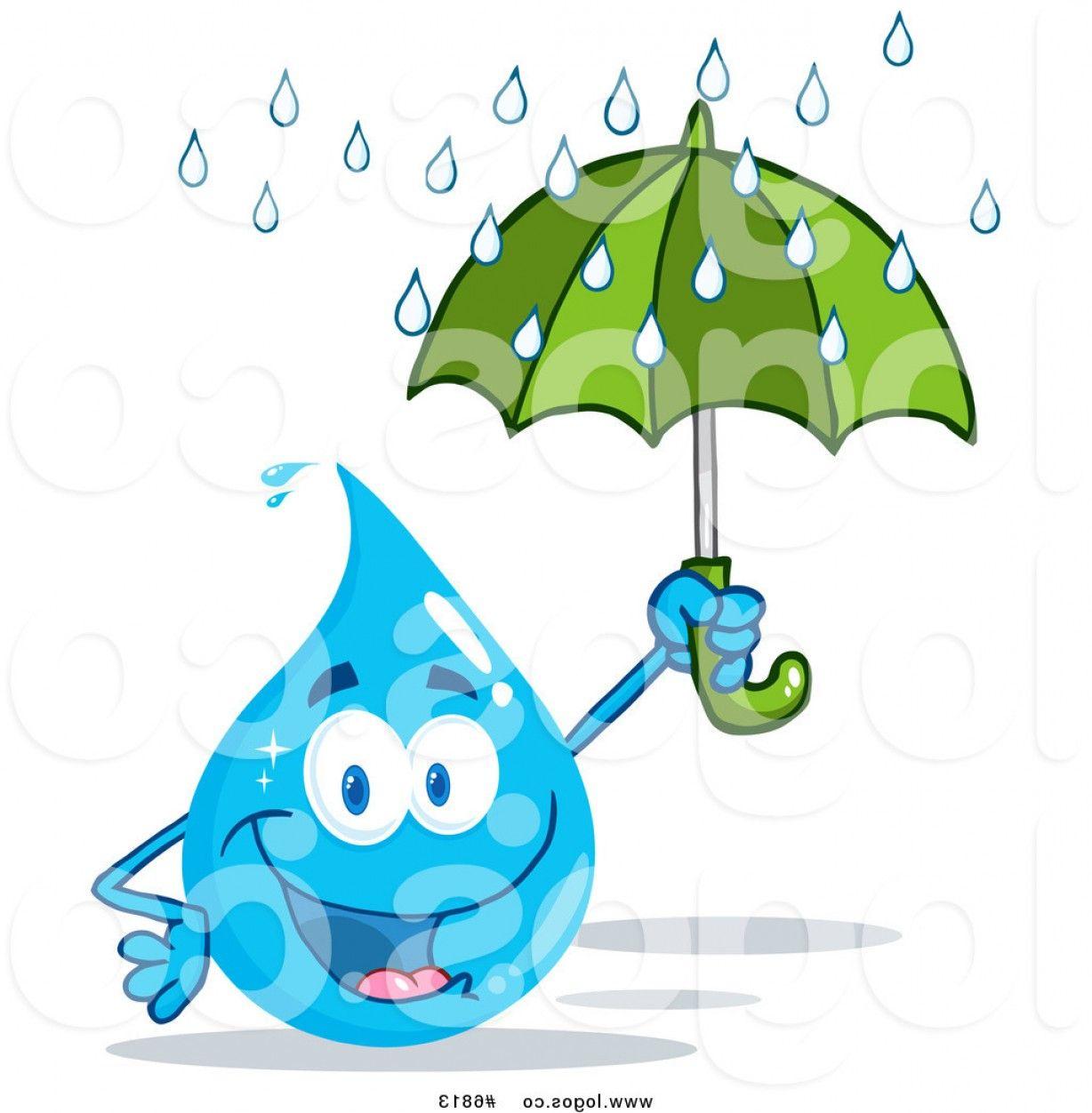 Umbrella Vector Logo - Royalty Free Clip Art Vector Logo Of A Water Drop Holding An ...