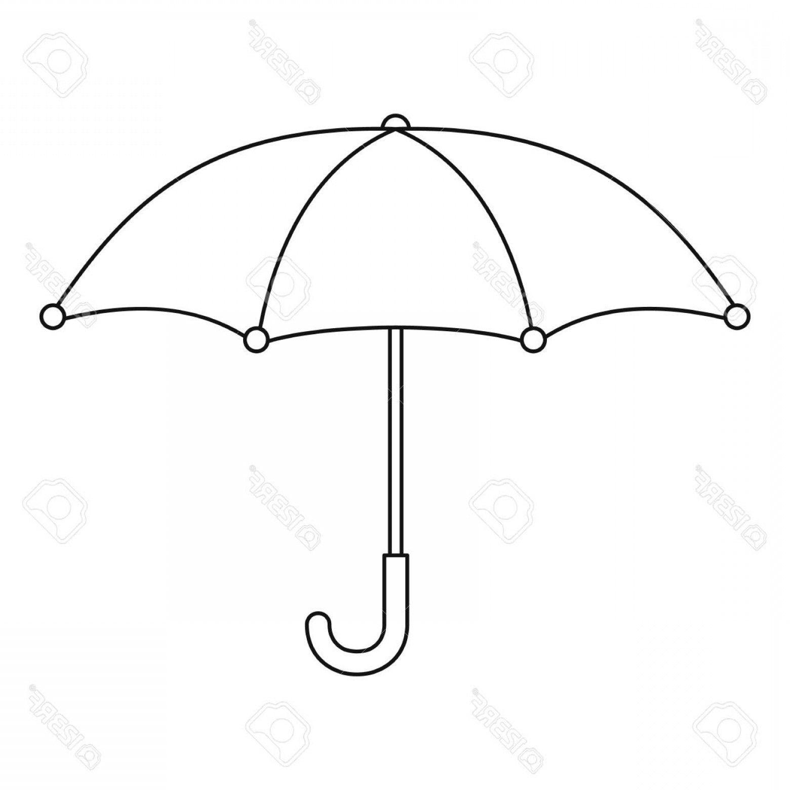 Umbrella Vector Logo - Photostock Vector Umbrella Icon Outline Illustration Of Umbrella