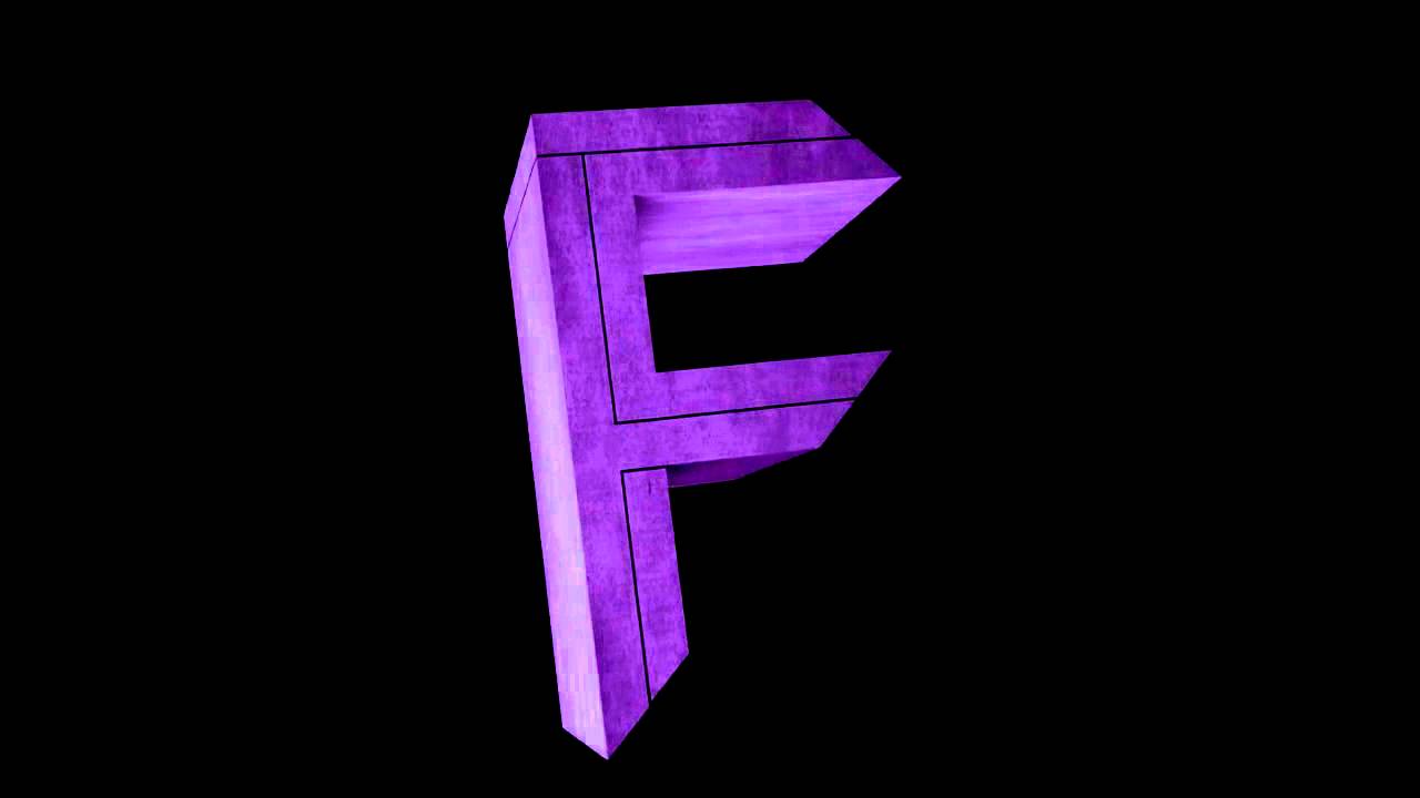 Purple F Logo - A Fancy Spinning F Logo. - YouTube
