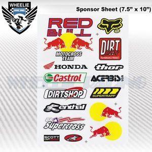 Honda ATV and Motorcycle Logo - MOTOCROSS MOTORCYCLE DIRT BIKE ATV HELMET SPONSOR LOGO RACE STICKER ...