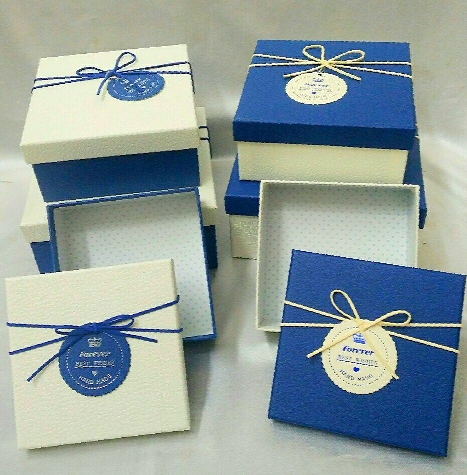 Blue Box with White a Logo - Singapore Gift Boxes: Square blue box for Facebook, twitter logo color.