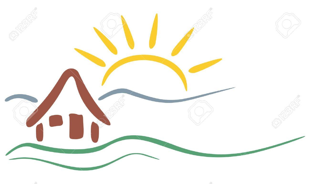 House Mountain Logo - Mountain And Sun Clipart | Free download best Mountain And Sun ...