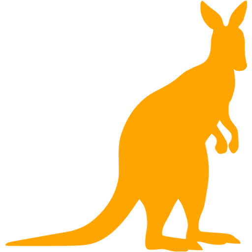 Orange Kangaroo Logo - Orange kangaroo icon - Free orange animal icons