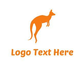 Orange Kangaroo Logo - Jump Logo Maker