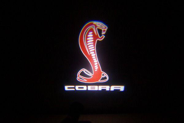 Ford Mustang Cobra Logo - Red Mustang Cobra LED Door Projector Courtesy Puddle Logo Light