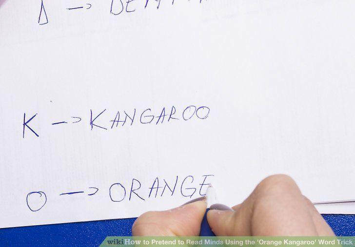 Orange Kangaroo Logo - How to Pretend to Read Minds Using the 'Orange Kangaroo' Word Trick