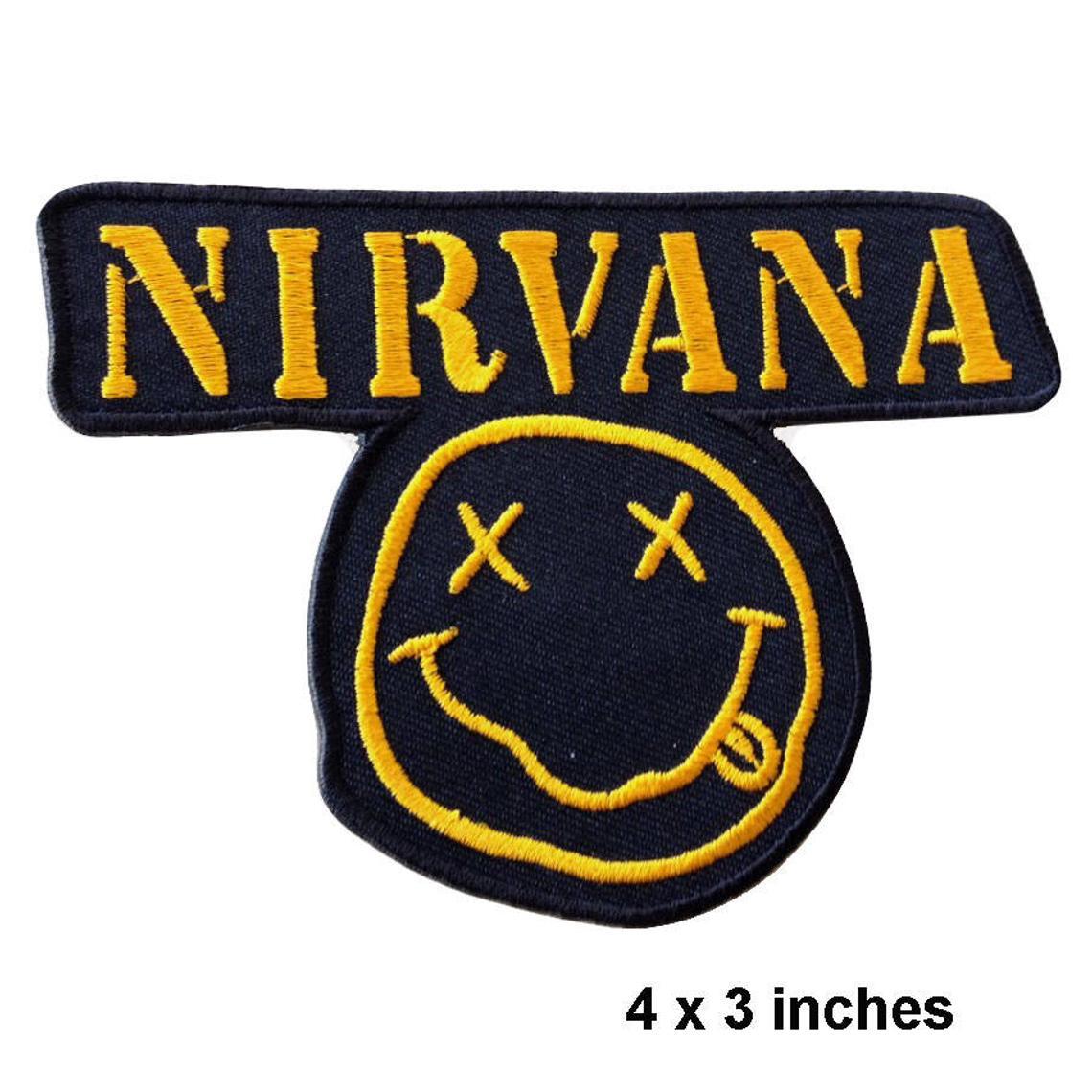 Nirvana Rock Band Logo - Nirvana Rock Band Logo Embroidered Iron On Patch