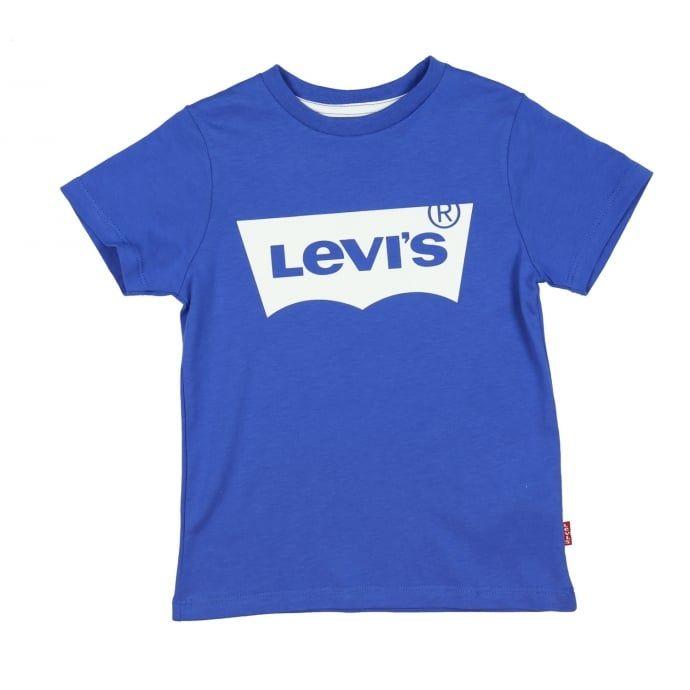 White and Blue T Logo - Levi's Boy's Blue T Shirt With White Logo's From Chocolate
