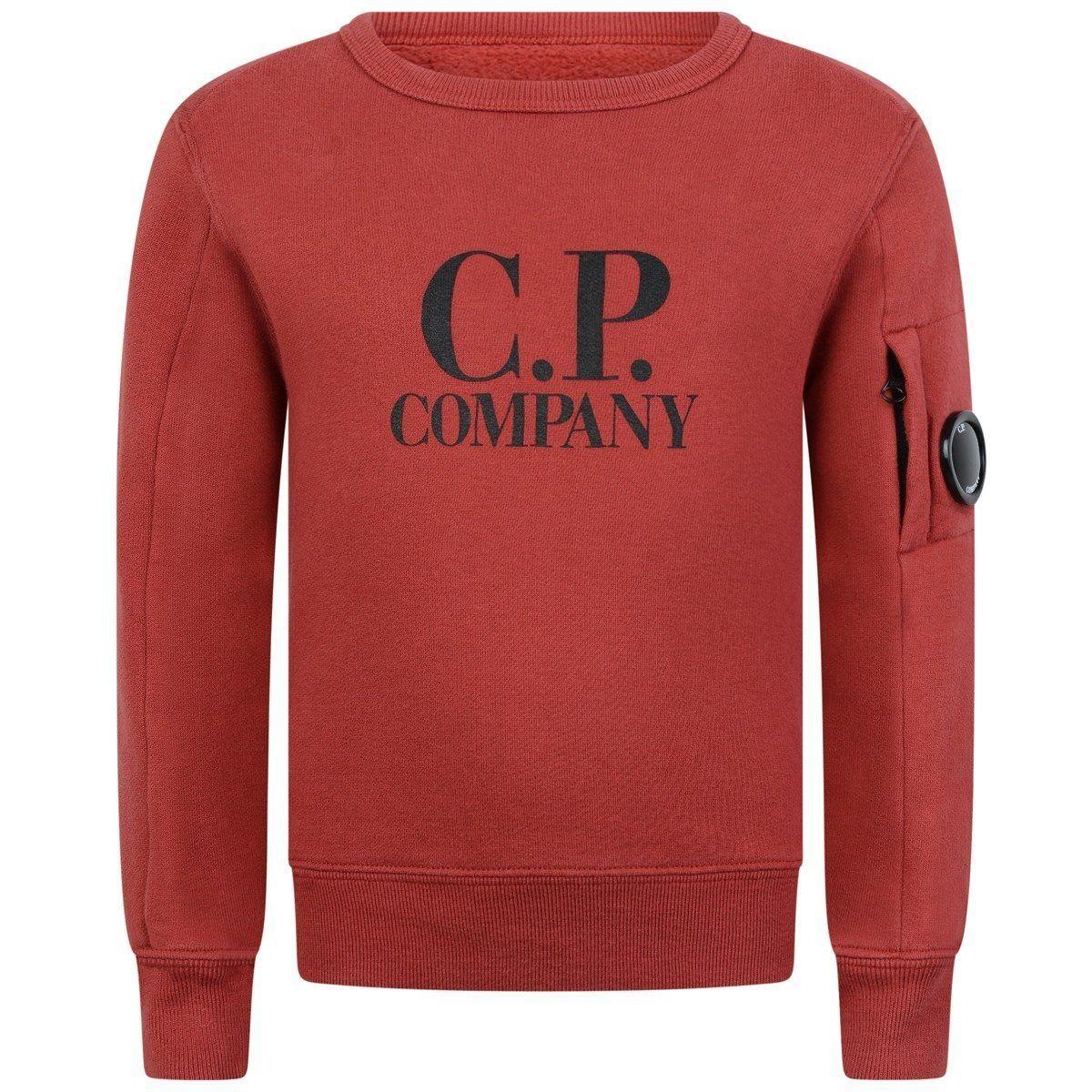 Long Red P Logo - C.P. Company Boys Red Logo Sweater