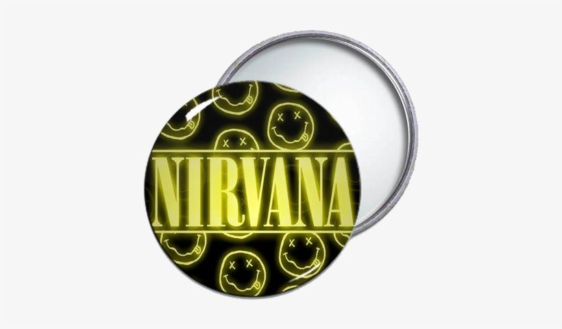 Nirvana Rock Band Logo - Nirvana Logo Pocket Mirror Rock Band Customized Rectangle