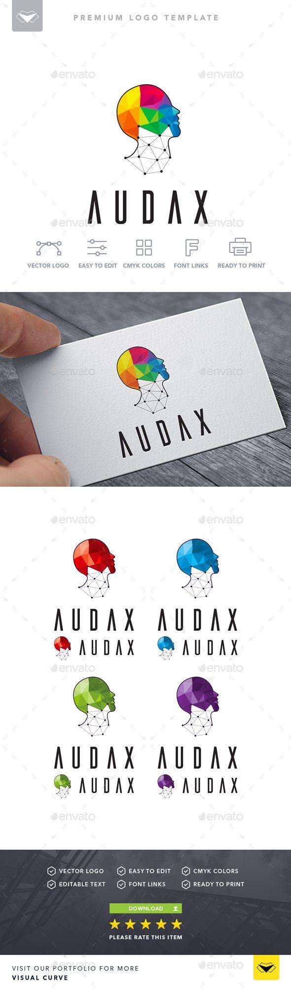 Comuter Green Face Logo - Audax Logo___3d, ai, artificial intelligence, blue, colorful ...