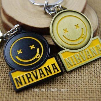 Nirvana Rock Band Logo - Nirvana Rock Band Metal Keychain Letters Logo Smile Key Chain Key ...