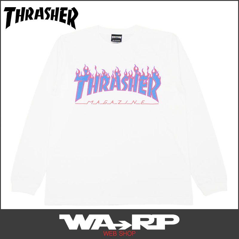 White and Blue T Logo - WARP WEB SHOP RAKUTENICHIBATEN: Thrasher-THRASHER FLAME 3 c ...
