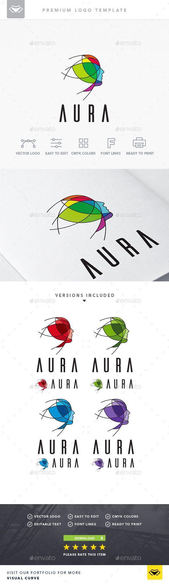 Comuter Green Face Logo - Aura Logo____ 3D, ai, artificial intelligence, blue, colorful