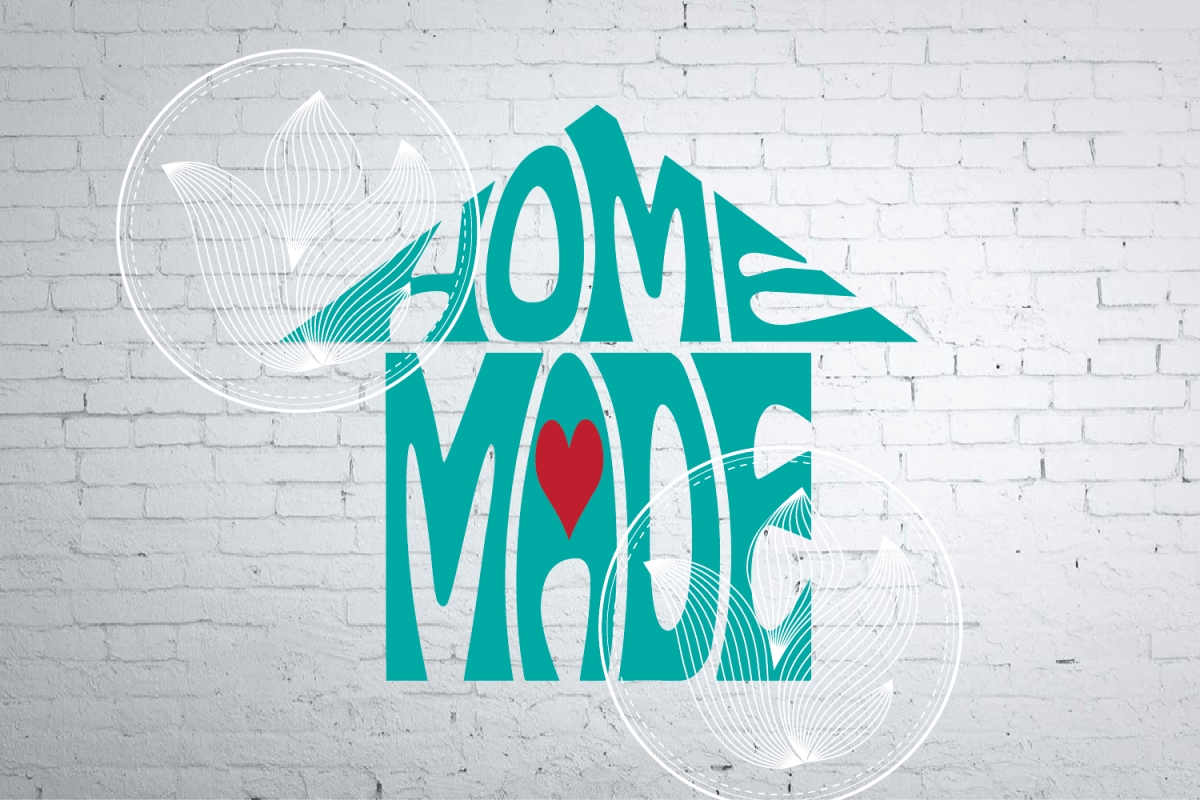House Wall Logo - Digital Home Made Word Art, Home made jpg, png, eps, svg, dxf, Home