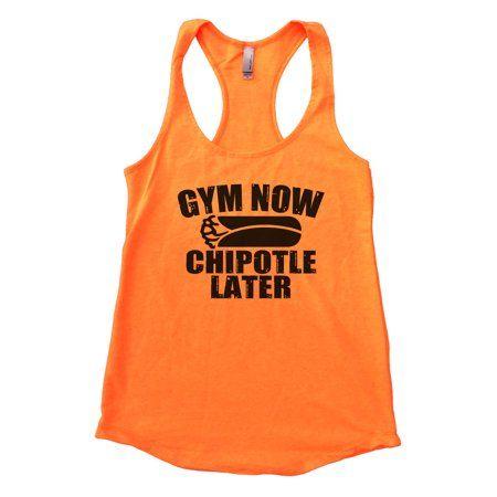Funny Chipotle Logo - Funny Threadz's Funny Flowy Gym Tank Top “Gym Now Chipotle
