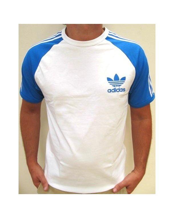 White and Blue T Logo - Adidas Originals Trefoil 3 Stripes T-shirt White/royal Blue - 3 ...