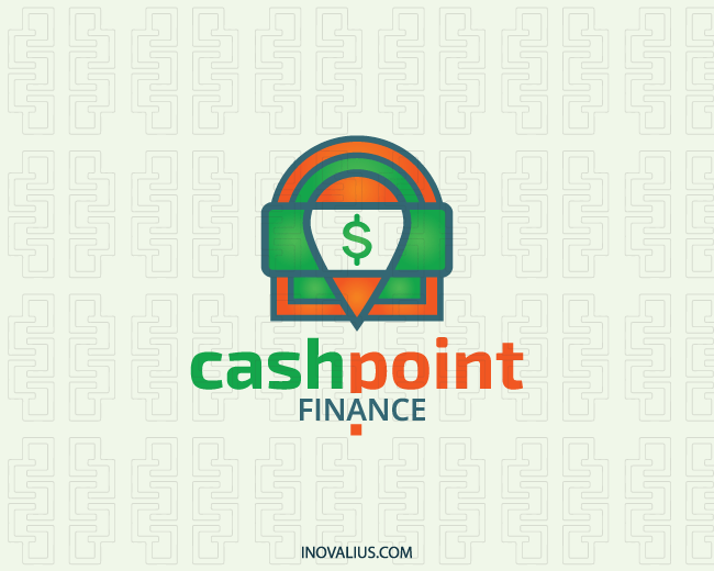 Blue and Green Money Logo - Cash Point Logo | Corporate logo design | Logo design, Logos ...