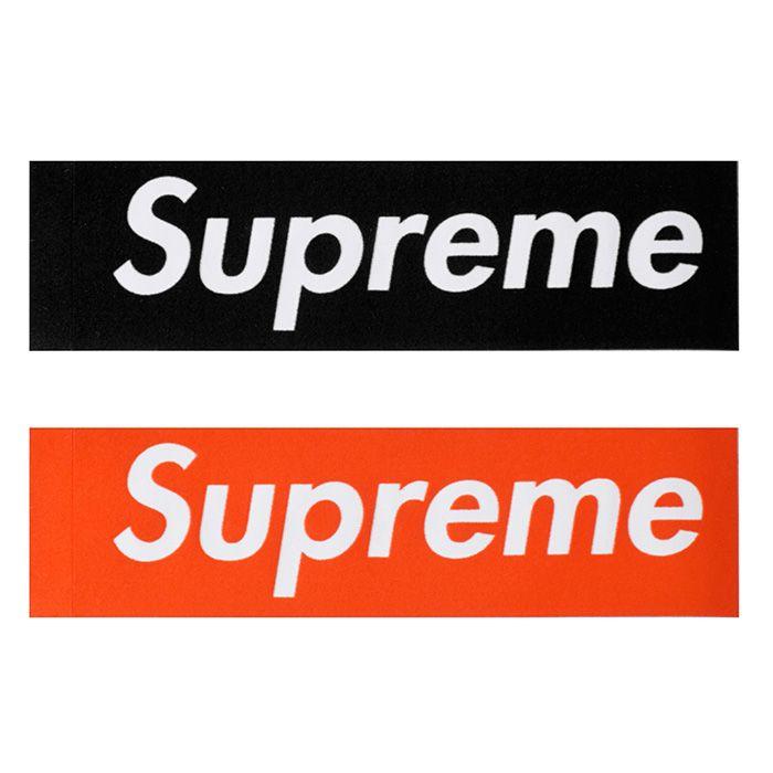 Red and Orange Box Logo - Lafayette: シュプリーム Supreme FLOCKEY PRINT BOX LOGO STICKER 2P