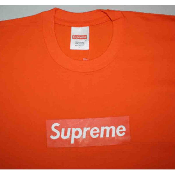 orange box logo tee