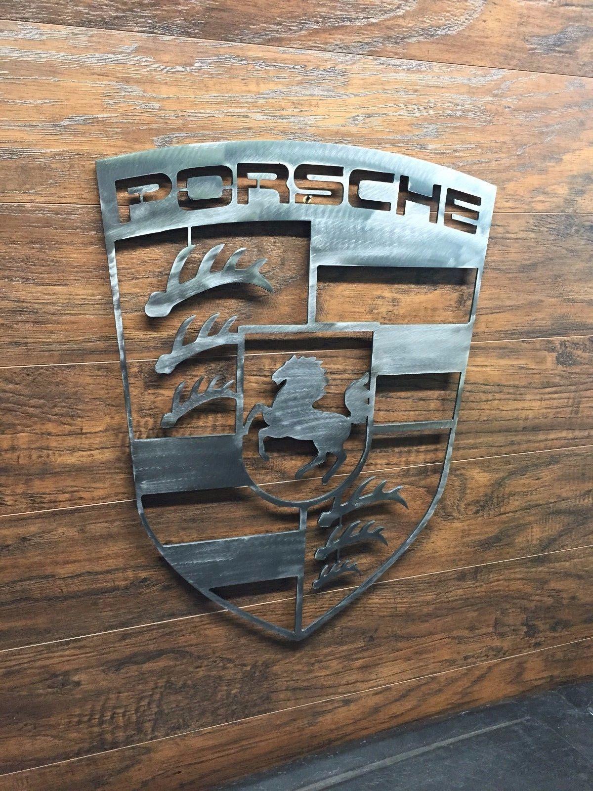 House Wall Logo - Porsche Logo Sign Metal Wall Art Decor Man Cave Performance Car ...