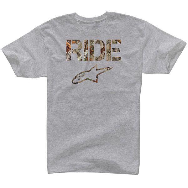 Camo Alpinestars Logo - Alpinestars Ride Camo T-Shirt - Athletic Heather - SPORTSBIKESHOP