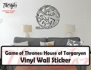 House Wall Logo - Game of Thrones House of Targaryen Banner Logo Vinyl Wall Sticker
