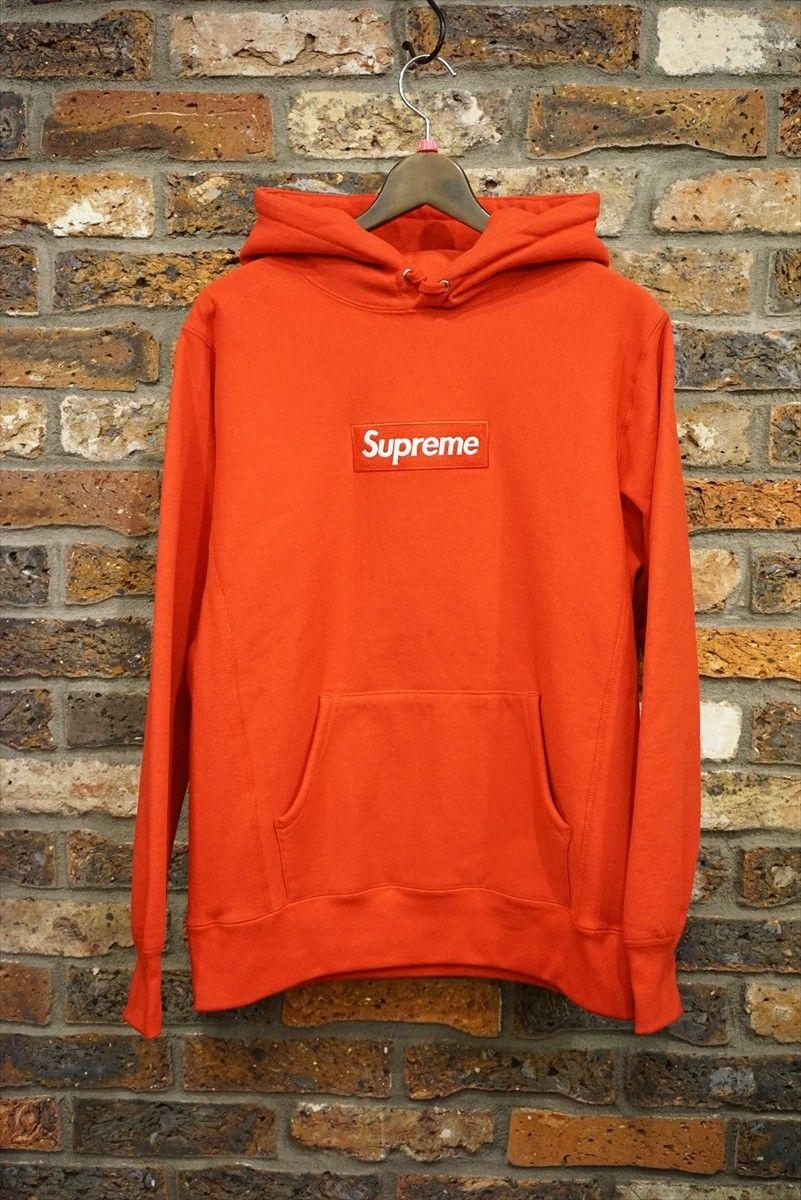 Red and Orange Box Logo - Fools Judge: SUPREME シュプリーム 16aw Box Logo Hooded Sweatshirt