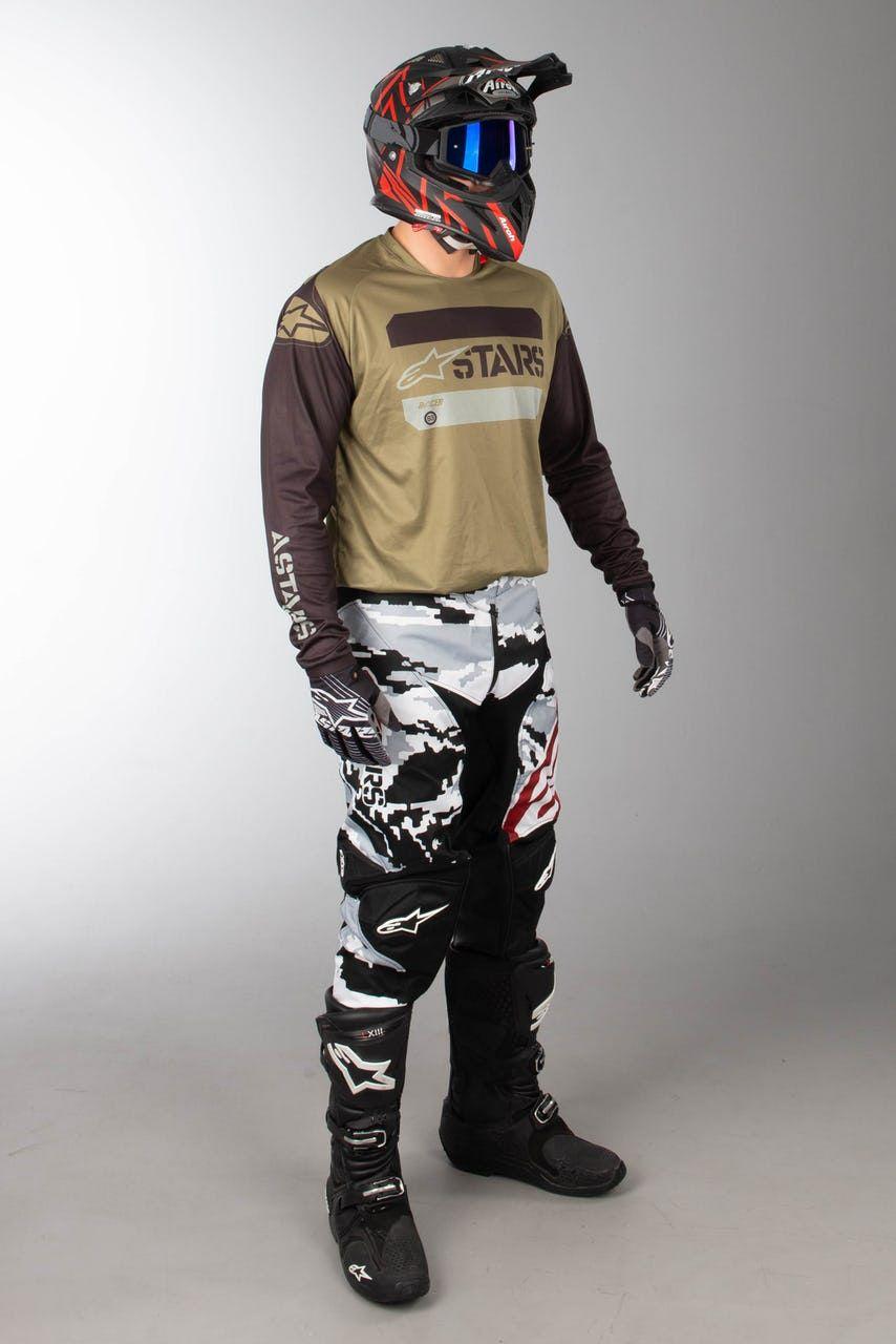 Camo Alpinestars Logo - Alpinestars Racer Tactical MX Clothing Kit Black-Green Camo - 24mx.co.uk