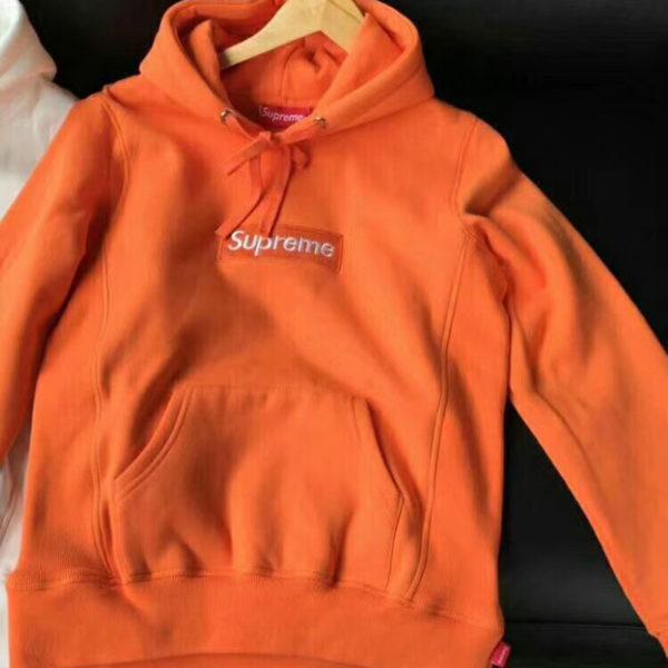 Red and Orange Box Logo - Supreme Orange Box Logo Hooded Sweatshirt