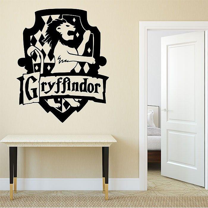 House Wall Logo - Harry Potter Gryffindor House Vinyl Wall Art Decal