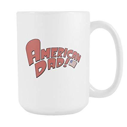 American Dad Logo - Amazon.com | American Dad Mug Funny Cartoon American Dad logo White ...