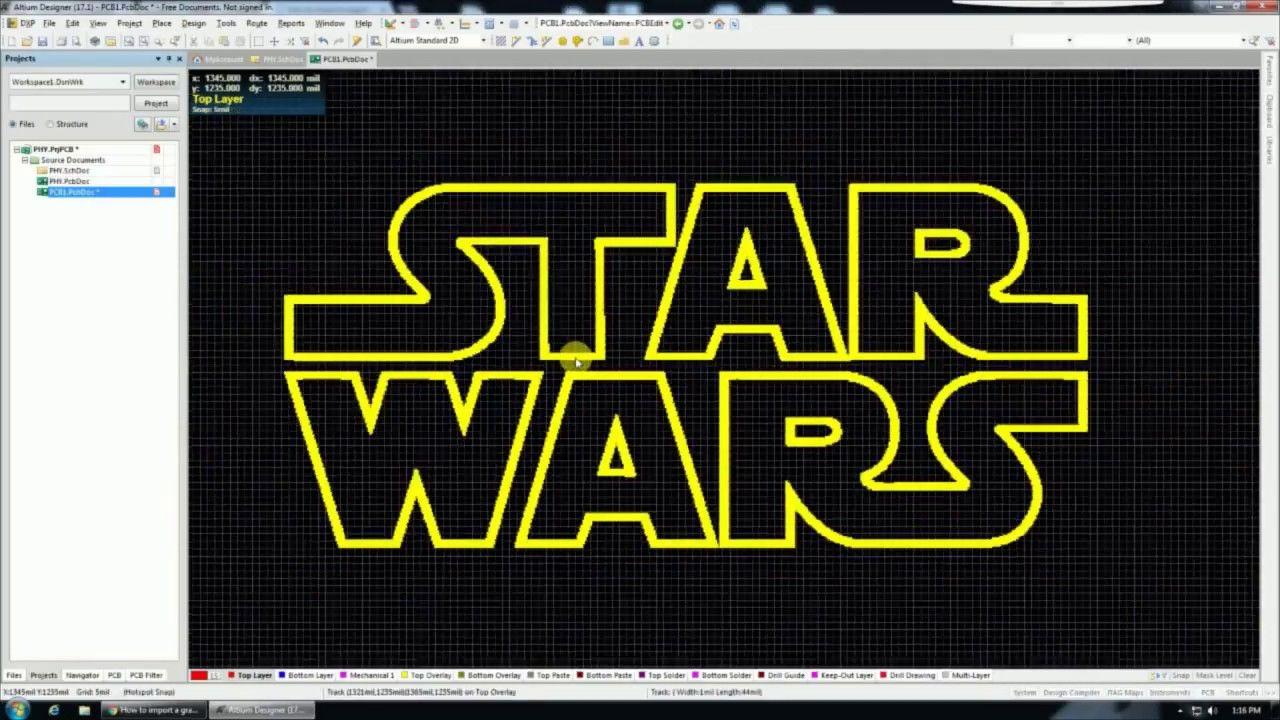 Altium Logo - Altium Tutorial - How to create a custom logo (star wars) Adding ...