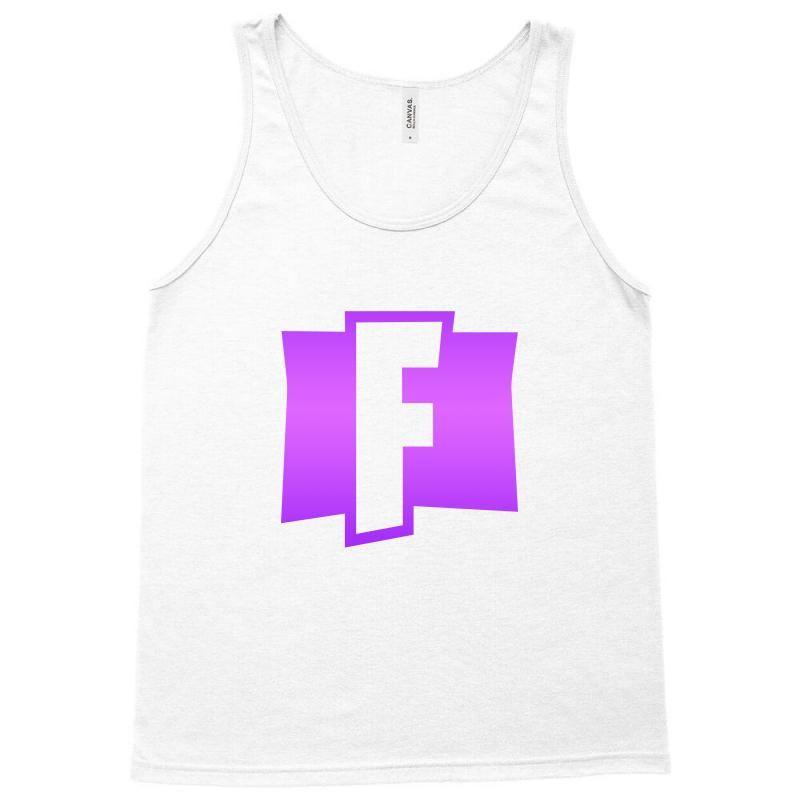 Purple F Logo - Custom Fortnite F Logo Purple Tank Top By Akin - Artistshot