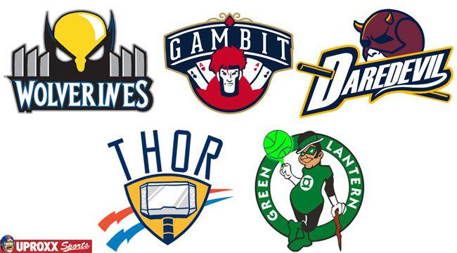 NBA Basketball Team Logo - All Your NBA Logos Redesigned As Superheroes