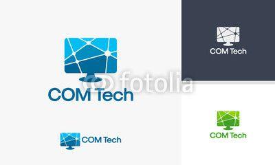 Computer Tech Logo - Computer Technology logo template, Computer Network logo designs ...