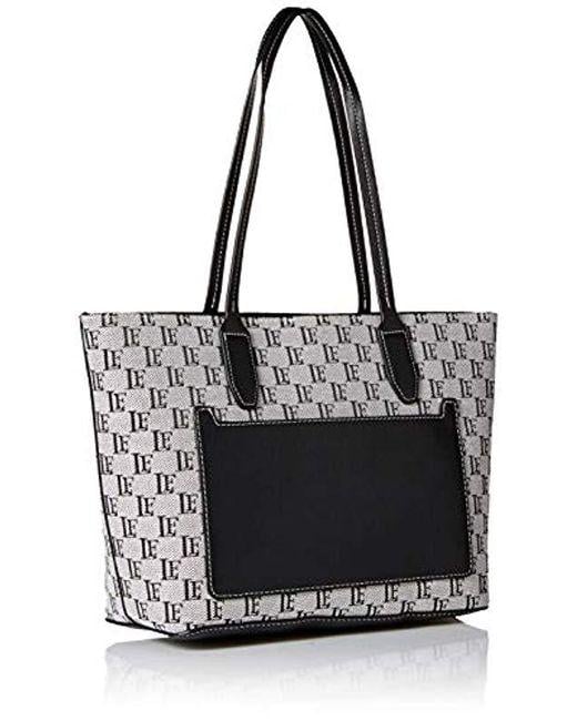 London Fog Logo - Lyst Fog Stafford Shopper Black White Logo In Black