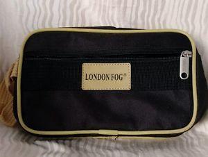 London Fog Logo - London Fog Cosmetic Bag , toiletries, leather logo, perfect compact