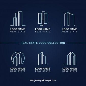 Dark Blue Logo - Logo with house and wave Vector