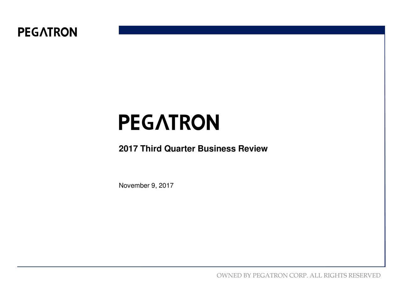 Pegatron Corporation Logo - Pegatron Corp. 2017 Q3 - Results - Earnings Call Slides - Pegatron ...